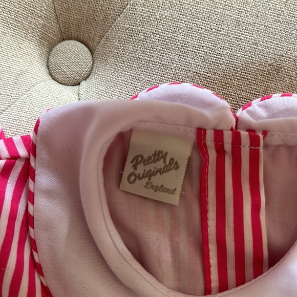 Pretty Originals - England - Pink Candy Striped Smocked Dress - Picture 5 of 5
